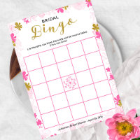 Bridal Shower Game Bingo | Delicate Pink Floral