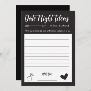 Bridal Shower Game   Date Night Ideas Invitation