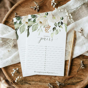 Bridal Shower Game Famous Couples - Famous Pairs I