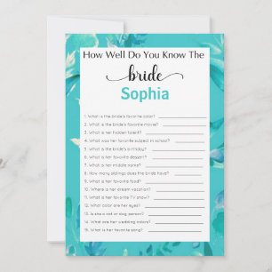 Bridal Shower Game How Well Do You Know The Bride Invitation