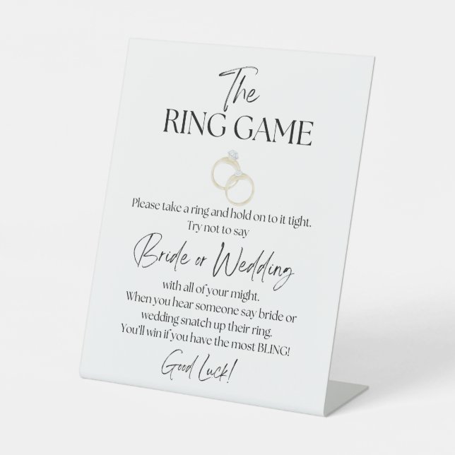 Bridal Shower Game Pedestal Sign (Front)