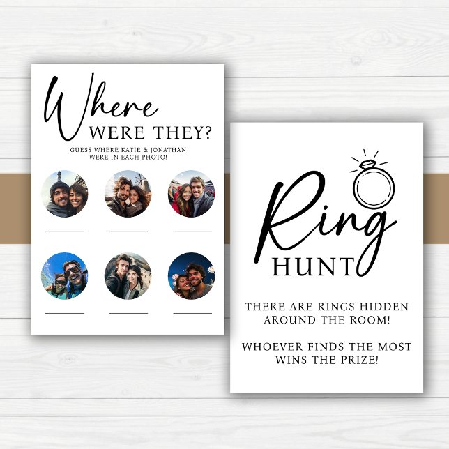 Bridal Shower Game | Ring Hunt | Photo Game Invitation (Bridal Shower Games)