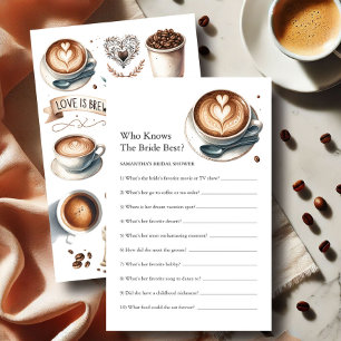 Bridal Shower Games Do You Know The Bride Coffee Flyer