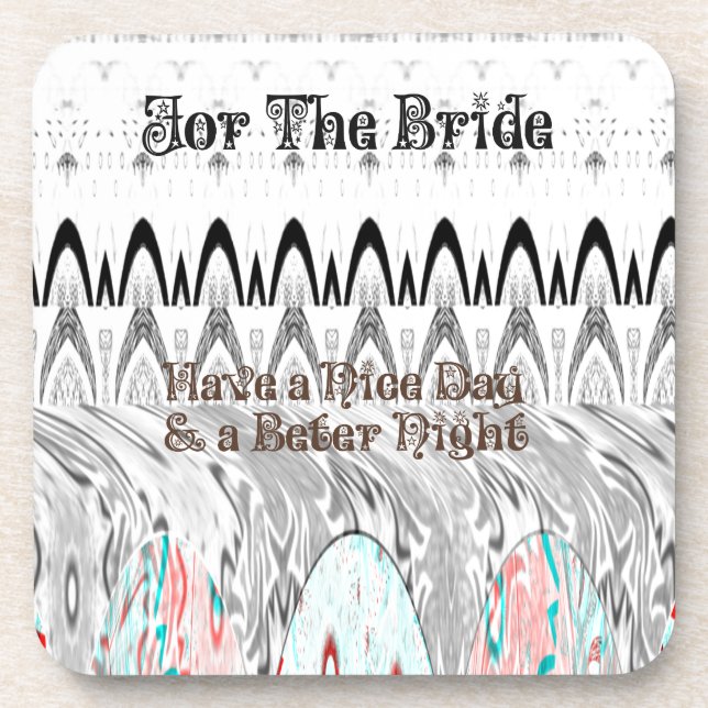 Bridal Shower Gift Art Print Coaster (Front)