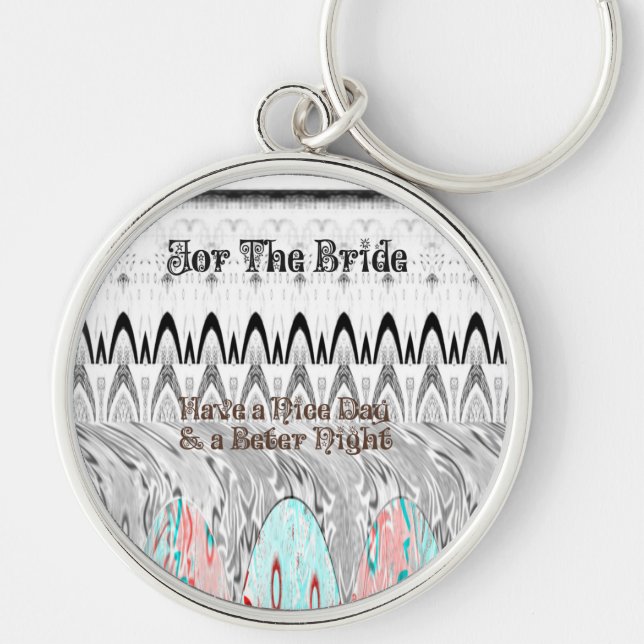 Bridal Shower Gift Art Print Key Ring (Front)