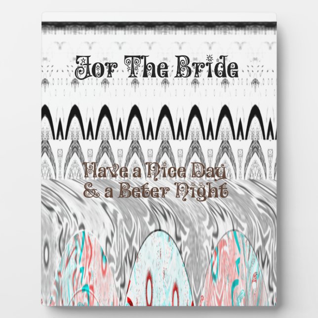 Bridal Shower Gift Art Print Plaque (Front)