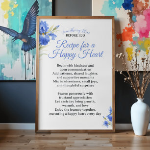 Bridal Shower Gift Recipe for a Happy Heart Poster