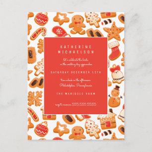 BRIDAL SHOWER   Gingerbread Cookies Invitation Postcard