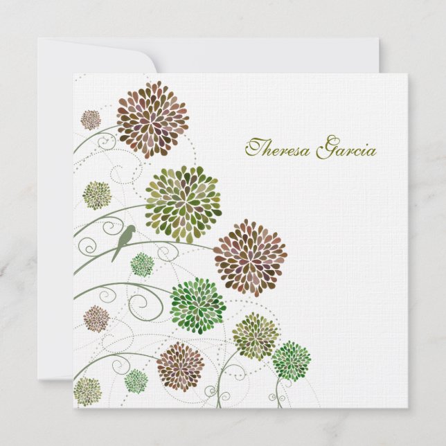 Bridal Shower Green Gables Personalised Invitation (Front)