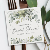 Bridal Shower Greenery Elegant Watercolor Bohemian