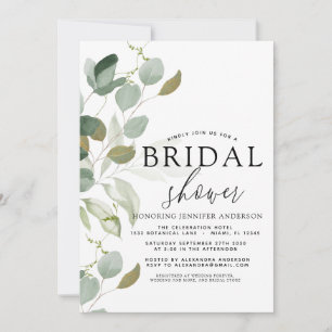 Bridal Shower Greenery Eucalyptus  Invitation