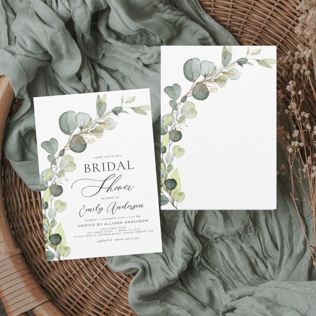 Bridal Shower Greenery Eucalyptus Invitation Flyer (Creator Uploaded)
