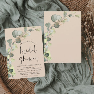 Bridal Shower Greenery Eucalyptus Terracotta Invitation