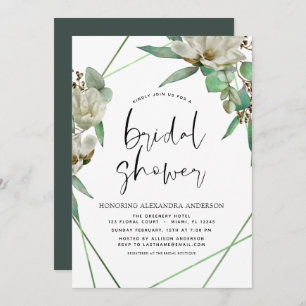 Bridal Shower Greenery Magnolia Invitation