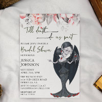 Bridal Shower Halloween Vampire Black Red