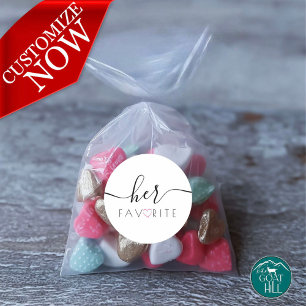 Bridal Shower Her Favorite  Classic Round Sticker