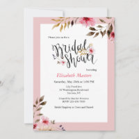 Bridal Shower Hibiscus Invitation