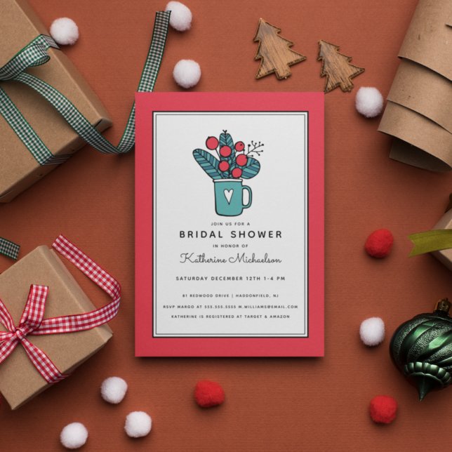 BRIDAL SHOWER | Holiday Christmas Winter Invitatio Invitation (Creator Uploaded)