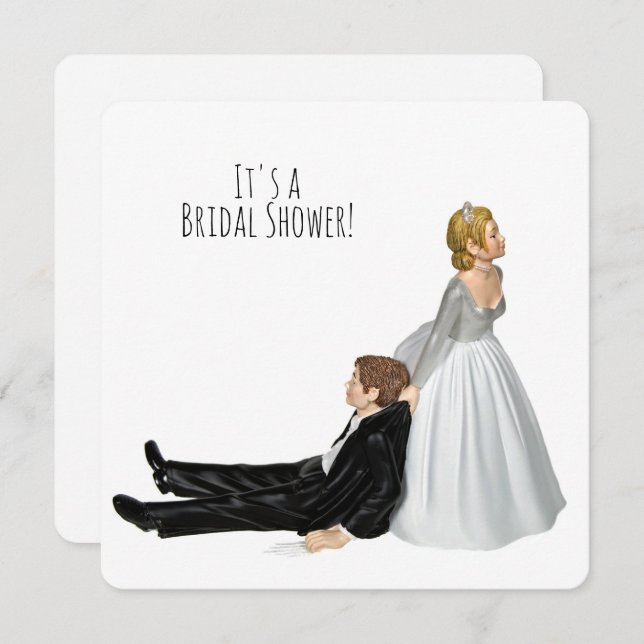 Bridal Shower humour Invitation (Front/Back)