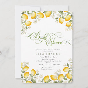 Bridal Shower in Bloom & Lemons Invitation