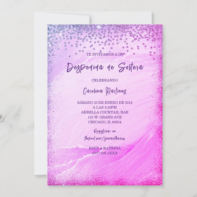 Bridal Shower In Spanish Invitation (Front)