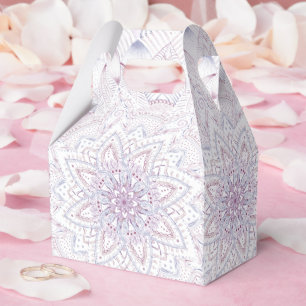 Bridal Shower Intricate Pastel Pink & Blue Mandala Favour Box