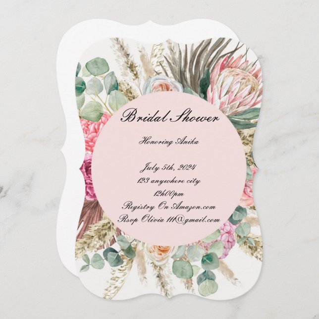 BRIDAL SHOWER INVITATION (Front/Back)