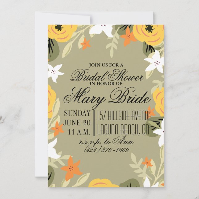 Bridal Shower Invitation (Front)
