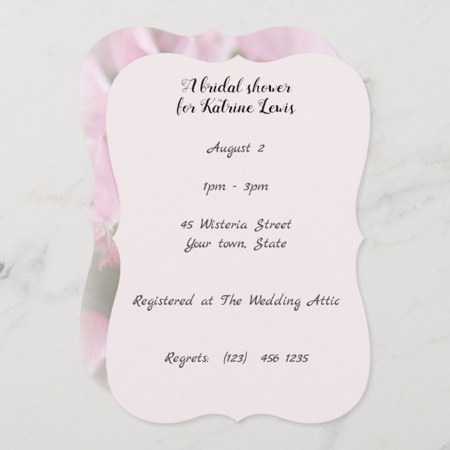 Bridal Shower Invitation (Front/Back)