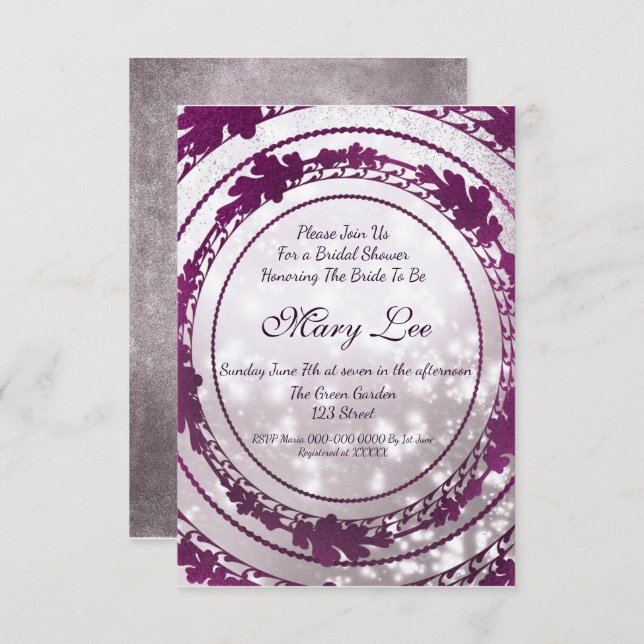 Bridal shower invitation (Front/Back)