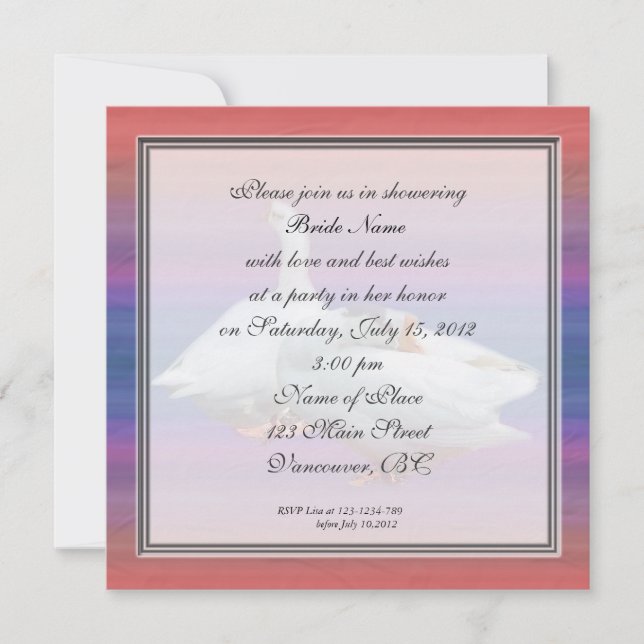 Bridal shower invitation (Front)