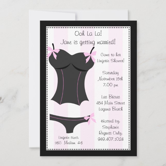 Bridal Shower Invitation (Front)