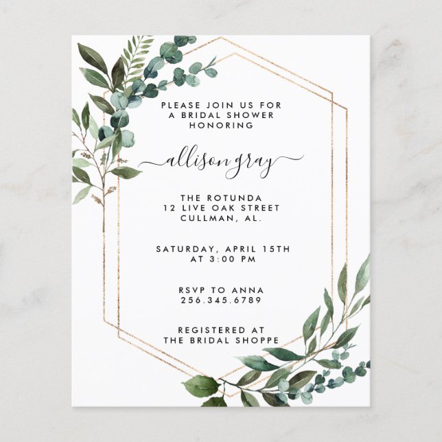 Bridal Shower Invitation (Front)