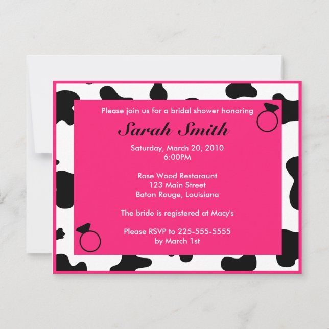 Bridal Shower Invitation (Front)