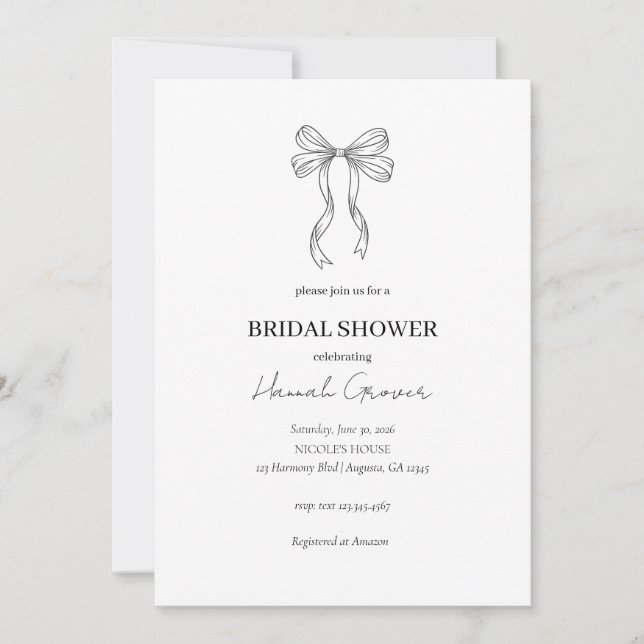 Bridal Shower Invitation (Front)