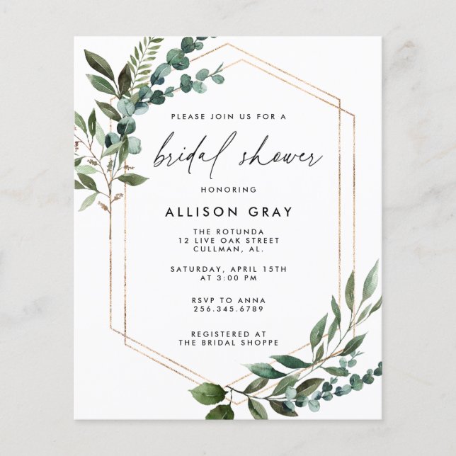 Bridal Shower Invitation  (Front)