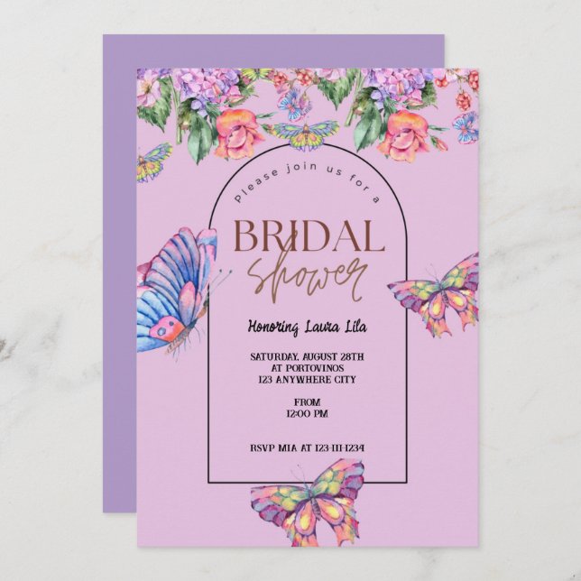 Bridal Shower Invitation (Front/Back)