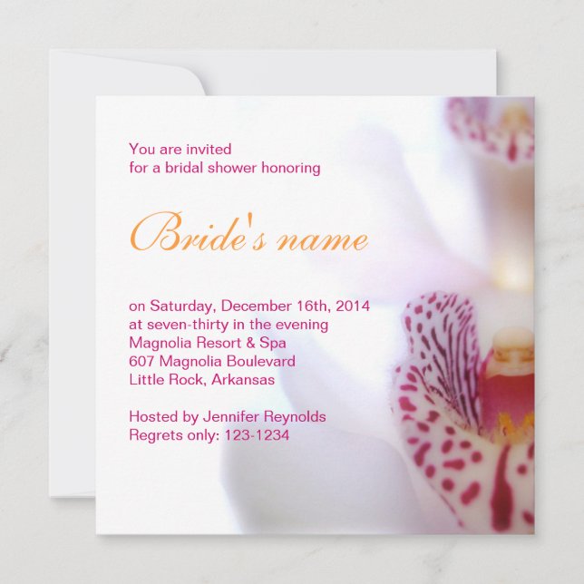 Bridal Shower Invitation (Front)