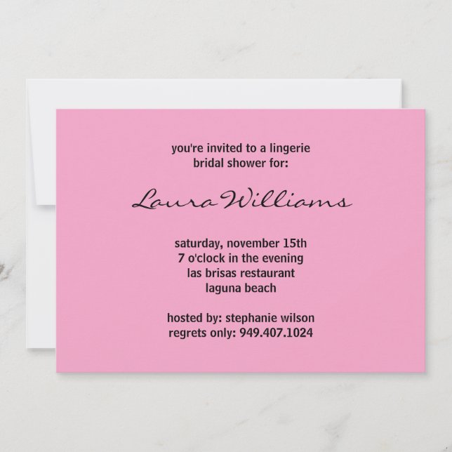 Bridal Shower Invitation (Front)