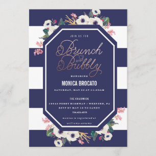 BRIDAL SHOWER INVITATION - brunch and bubbly champ