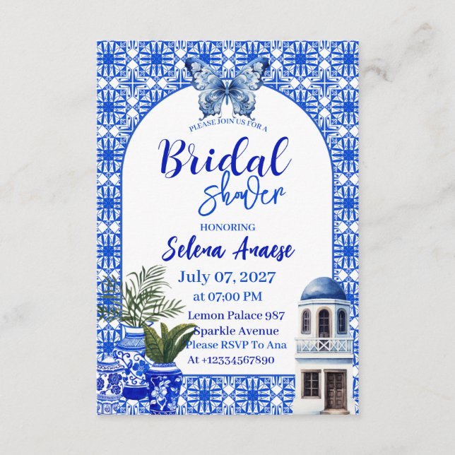 Bridal Shower Invitation Card (Front)