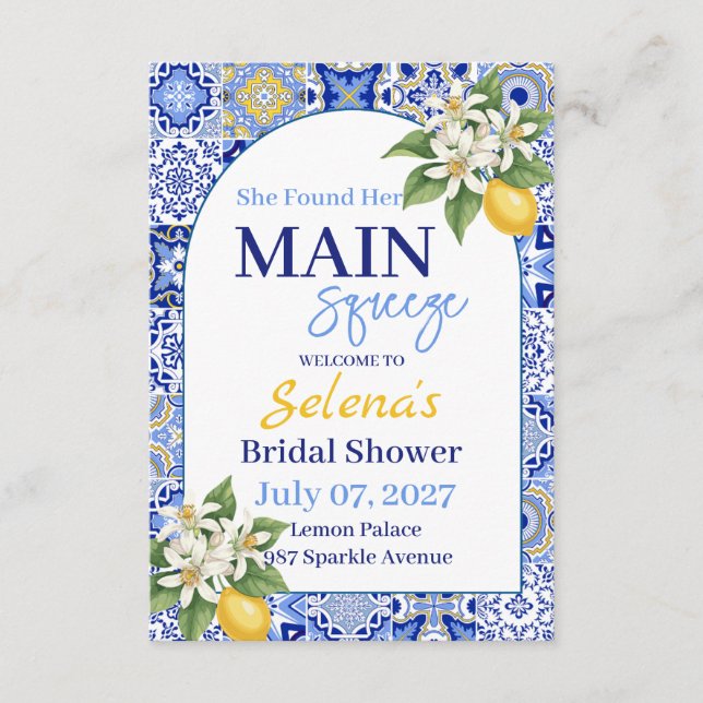 Bridal Shower Invitation Card (Front)