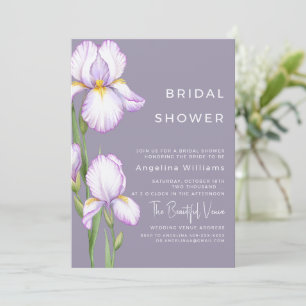 Bridal Shower Invitation "Delicate irises"