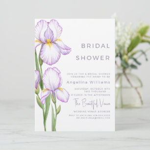 Bridal Shower Invitation "Delicate irises"