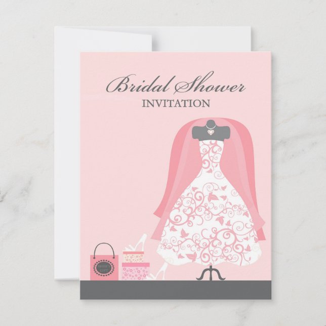 Bridal Shower Invitation Flat Card Invitation (Front)