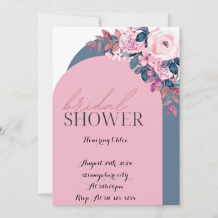 bridal shower invitation,floral,digital invitation