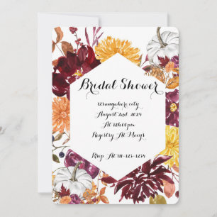 BRIDAL SHOWER INVITATION FOR THE  FALL