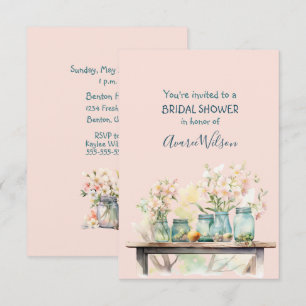 Bridal Shower Invitation In Pretty Spring Pastels
