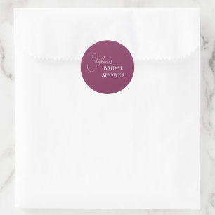 Bridal shower Invitation Kitchen Tea Classic Round Sticker