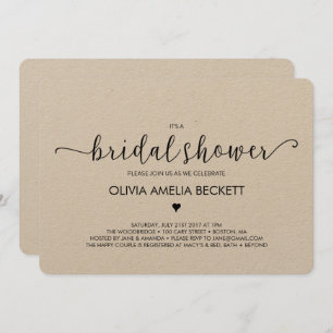 Bridal Shower Invitation - Kraft